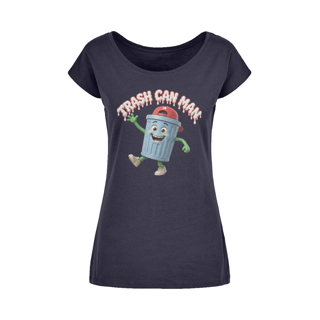 TRASH CAN MAN Wide Neck Womens T-Shirt XS-5XL