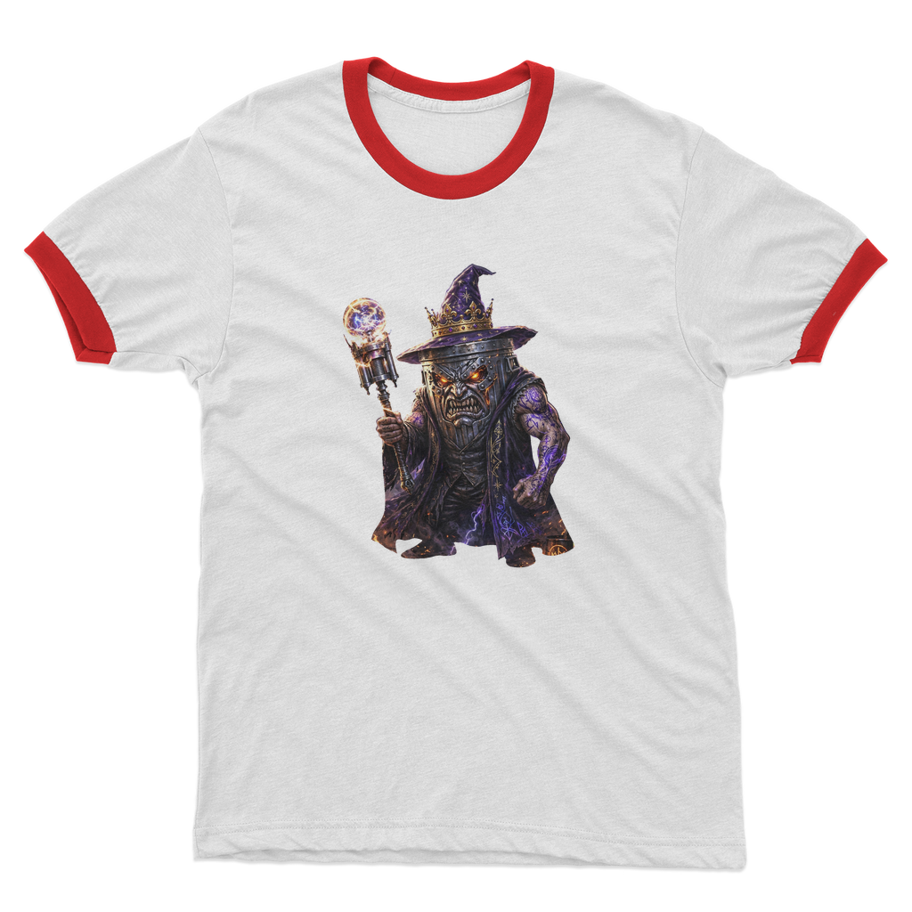 angry can man Adult Ringer T-Shirt