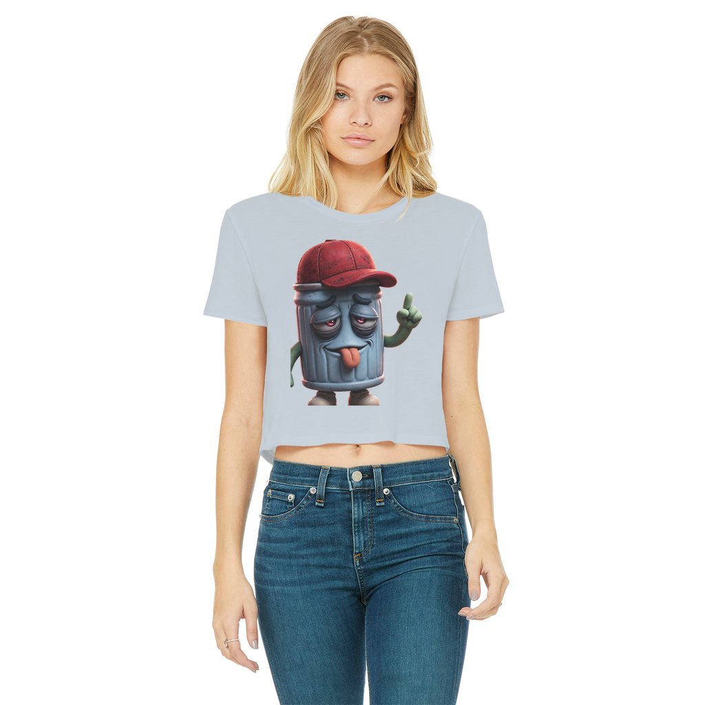 ANGRY CAN MAN 3.0 Classic Women's Cropped Raw Edge T-Shirt