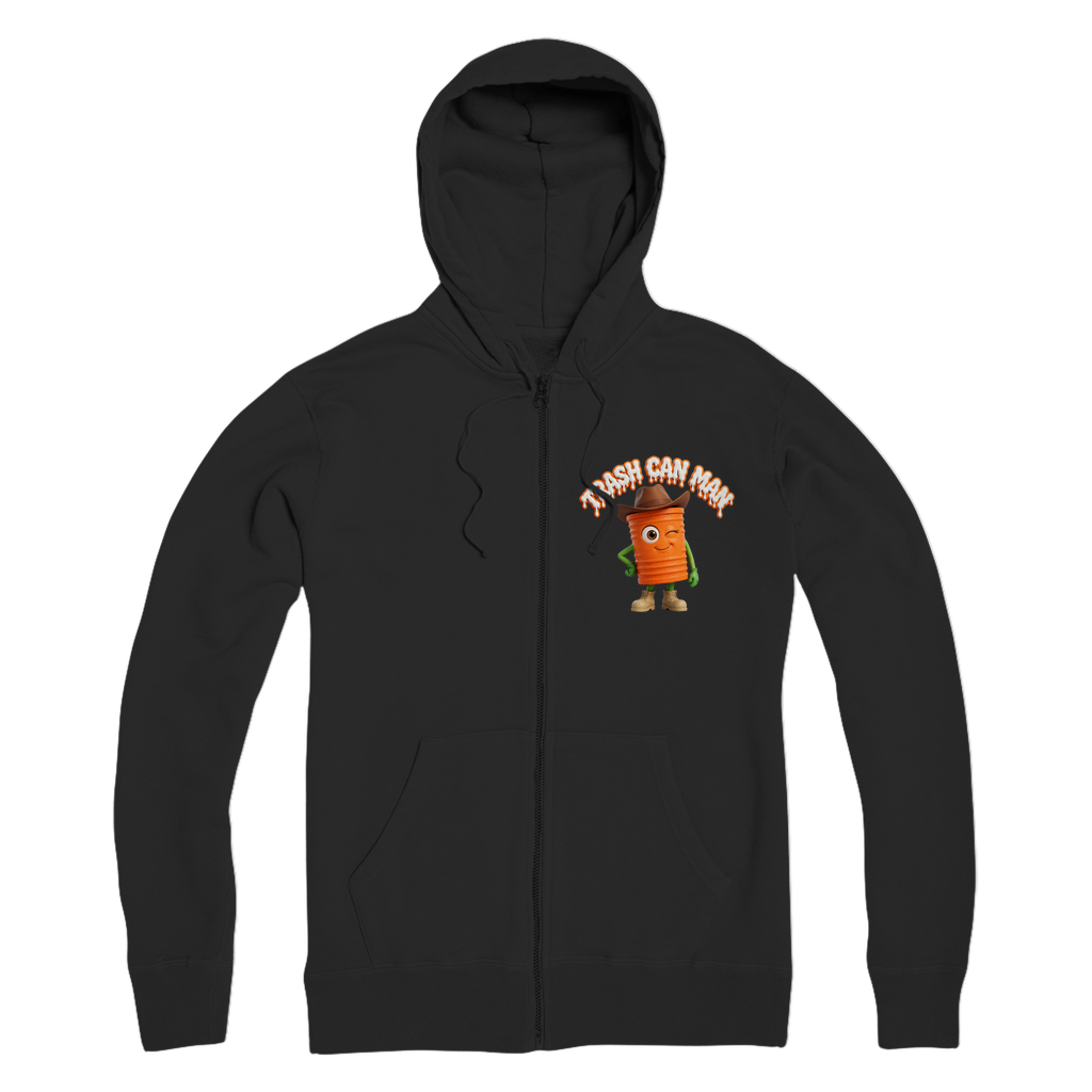 TRASH CAN MAN Premium Adult Zip Hoodie
