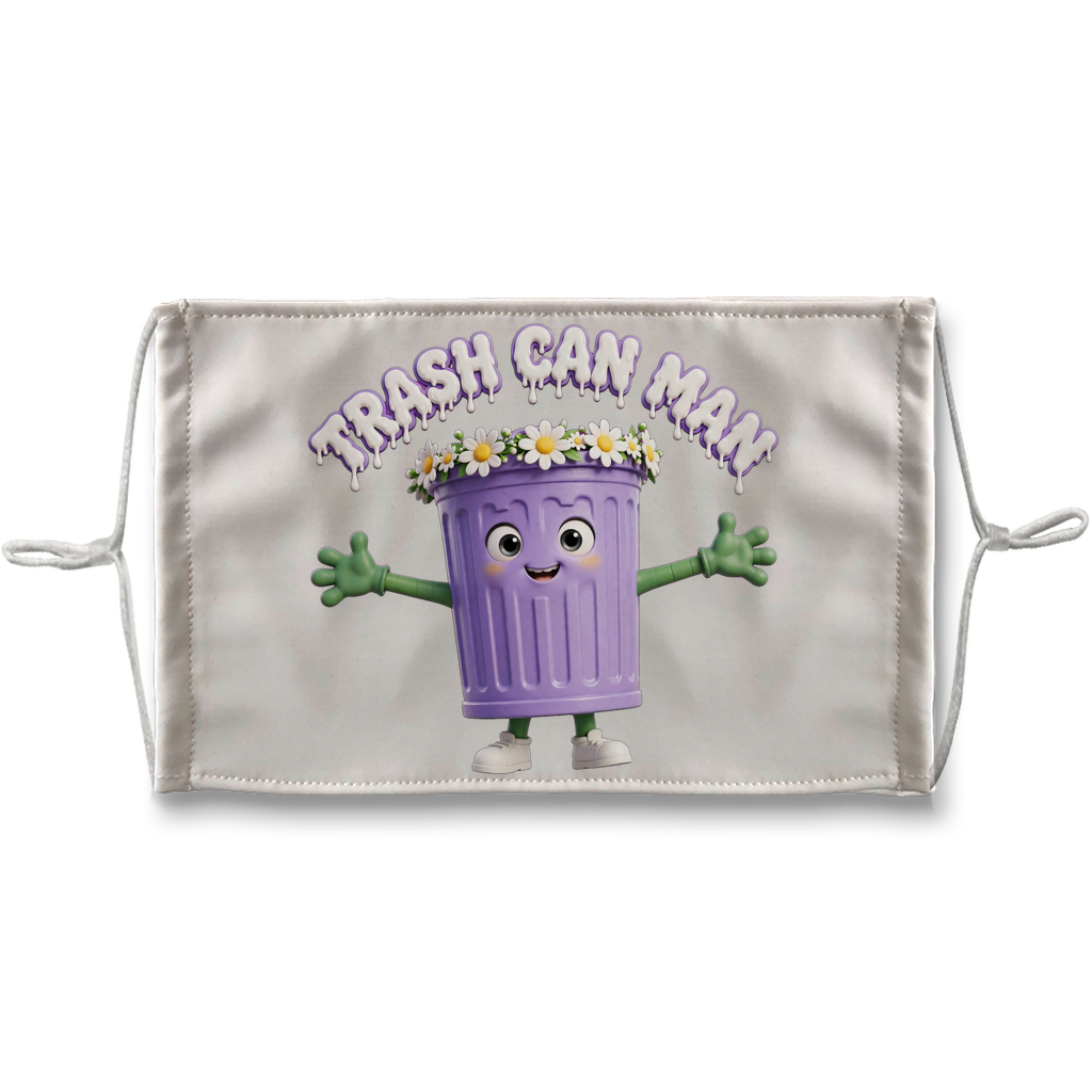 TRASH CAN MAN Sublimation Face Mask