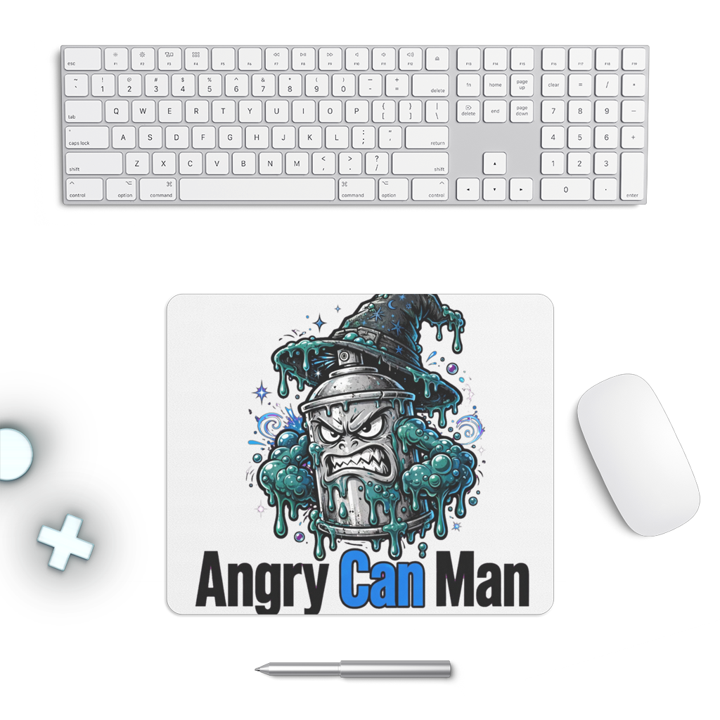 angry can man Mouse Pad