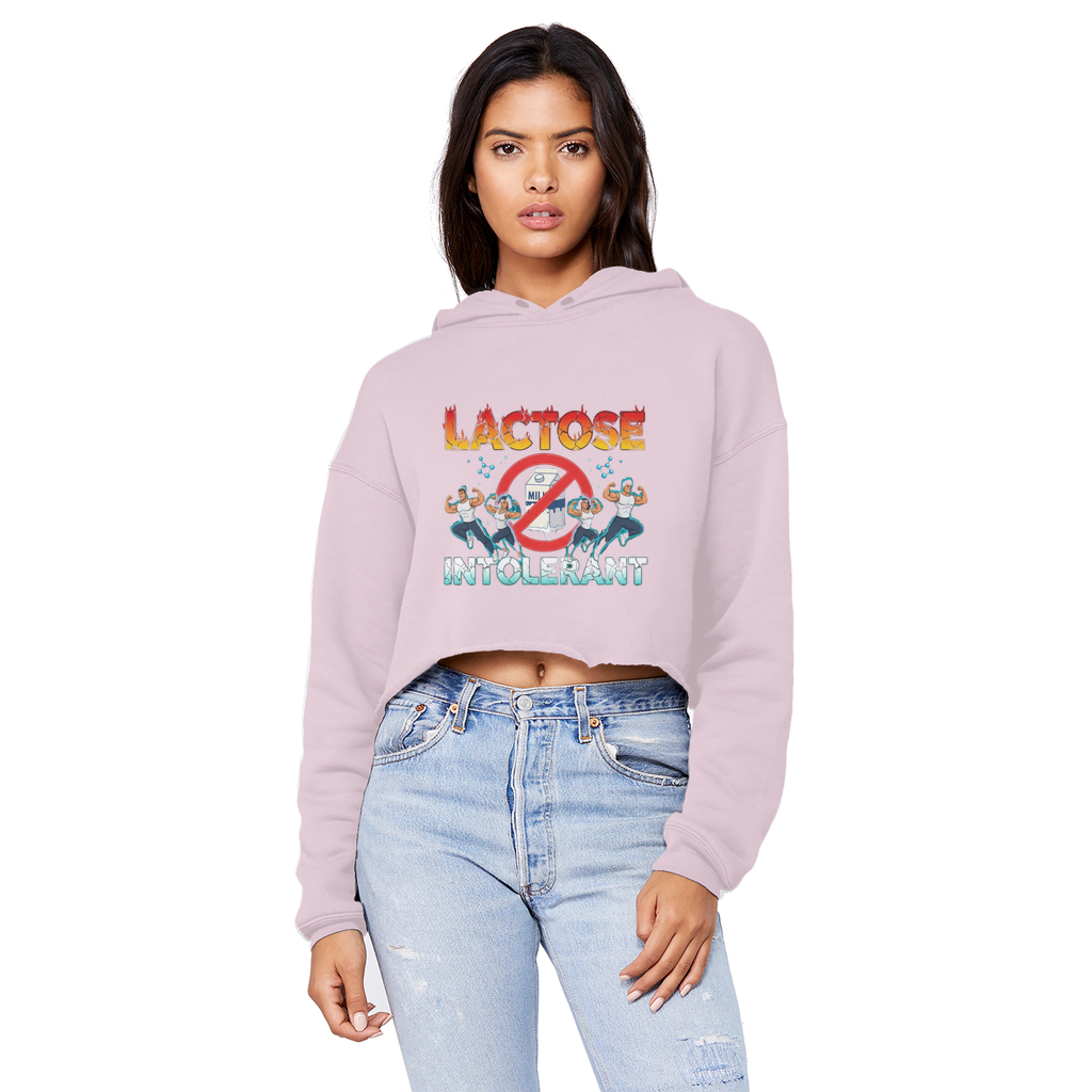 AOB Cropped Raw Edge Boyfriend Hoodie