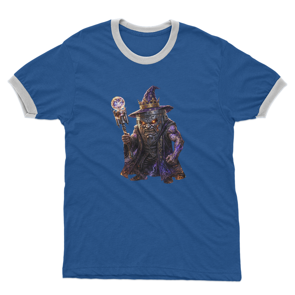 angry can man Adult Ringer T-Shirt