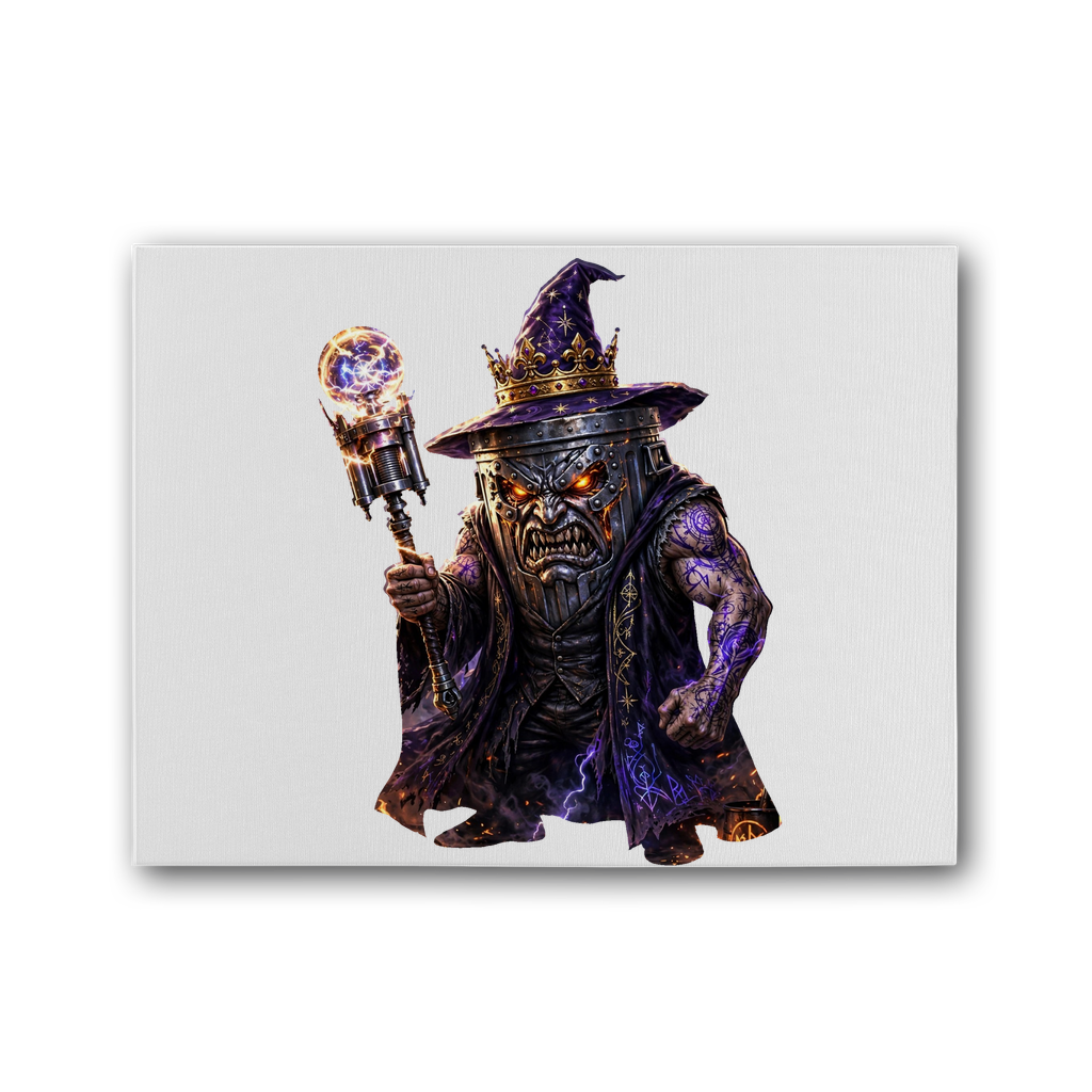 angry can man Premium Stretched Canvas