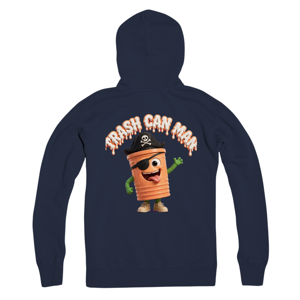 TRASH CAN MAN Premium Adult Zip Hoodie