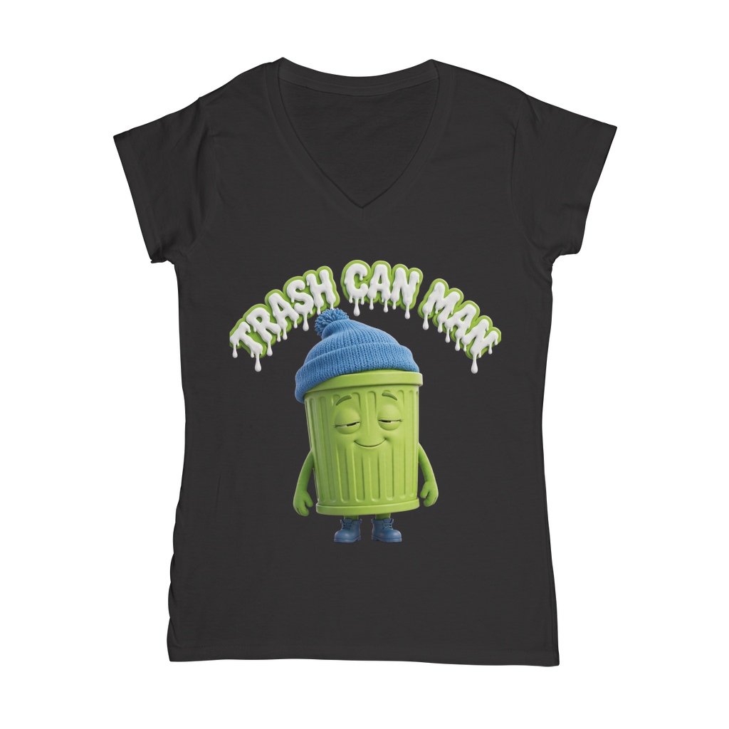 TRASH CAN MAN Classic Women's V-Neck T-Shirt