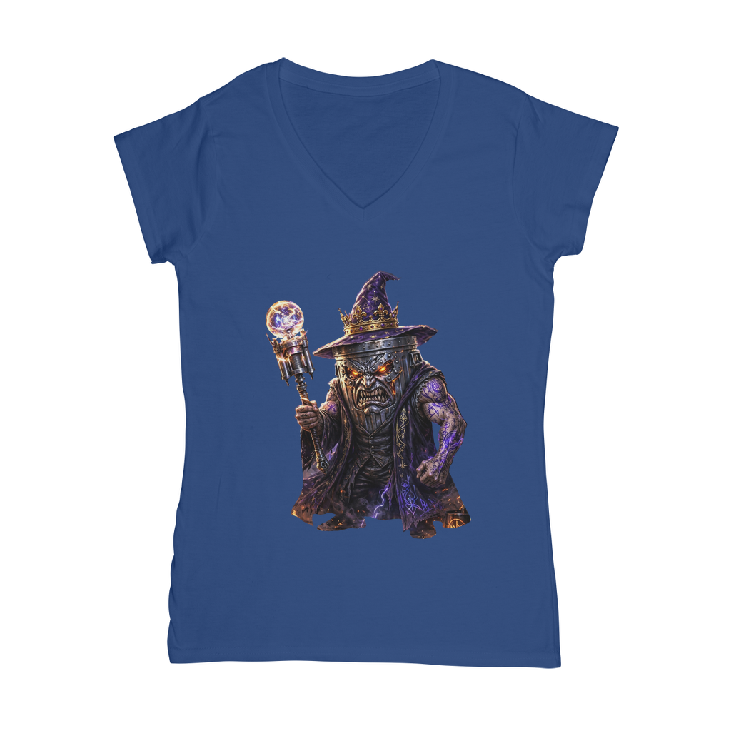 angry can man Classic Women's V-Neck T-Shirt