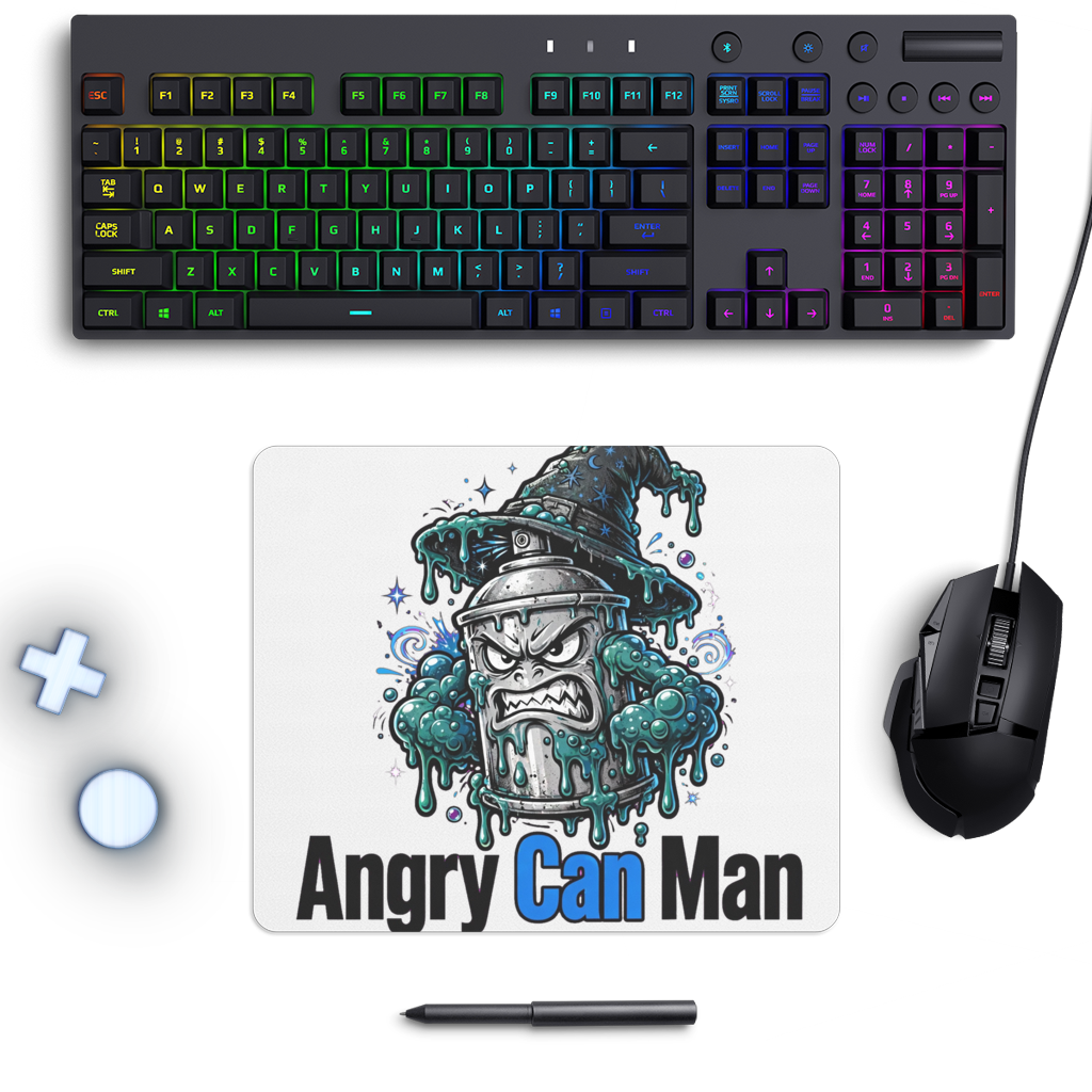 angry can man Mouse Pad