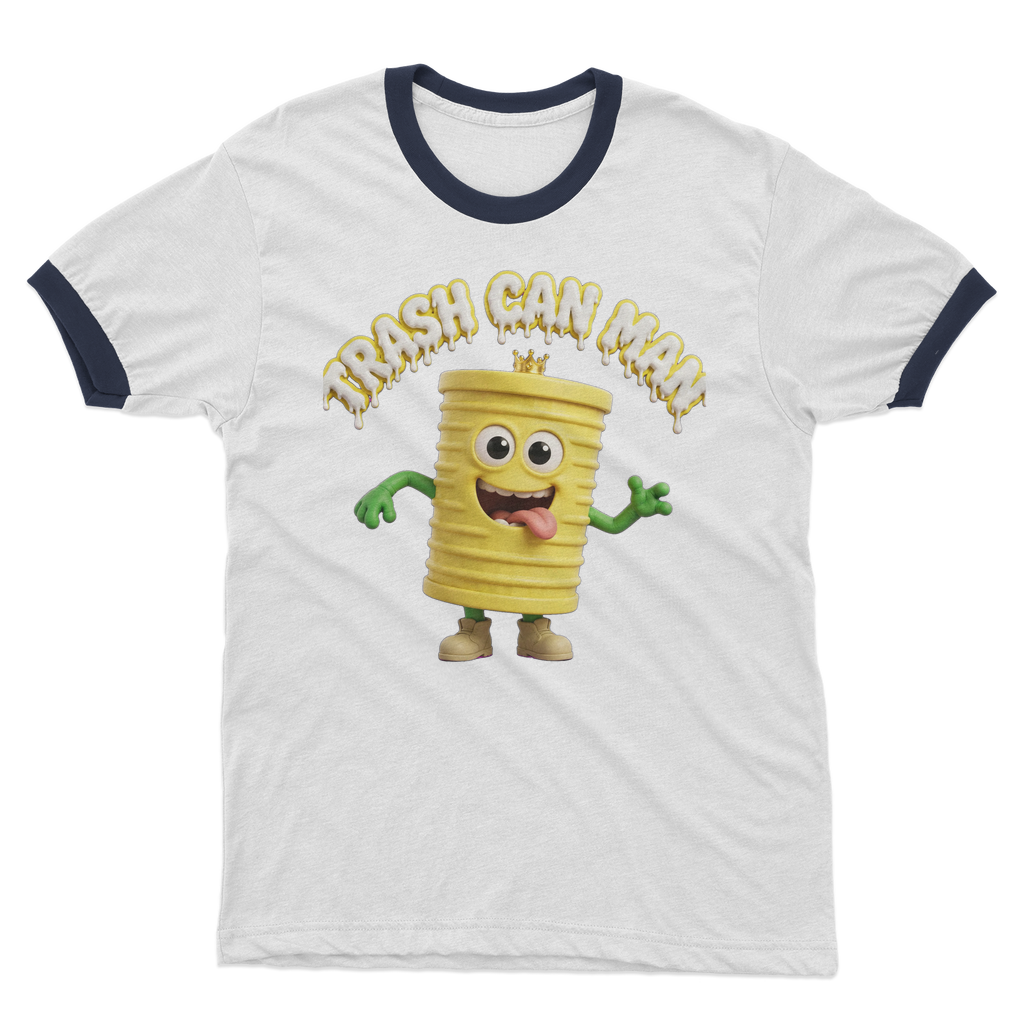 TRASH CAN MAN Adult Ringer T-Shirt