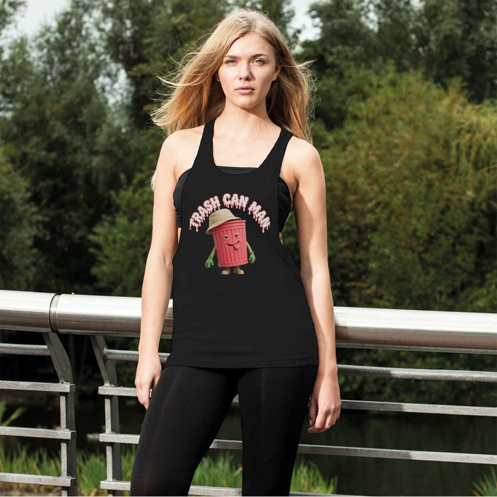 TRASH CAN MAN Women's Loose Racerback Tank Top