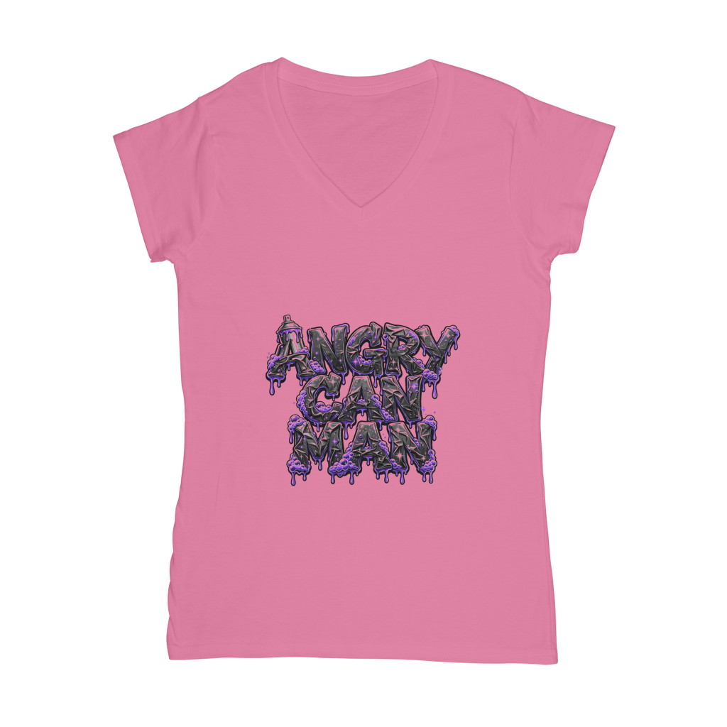 ANGRY CAN MAN 3.0 Classic Women's V-Neck T-Shirt