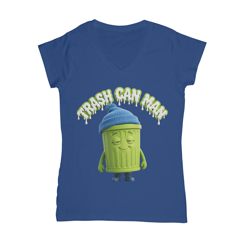 TRASH CAN MAN Classic Women's V-Neck T-Shirt