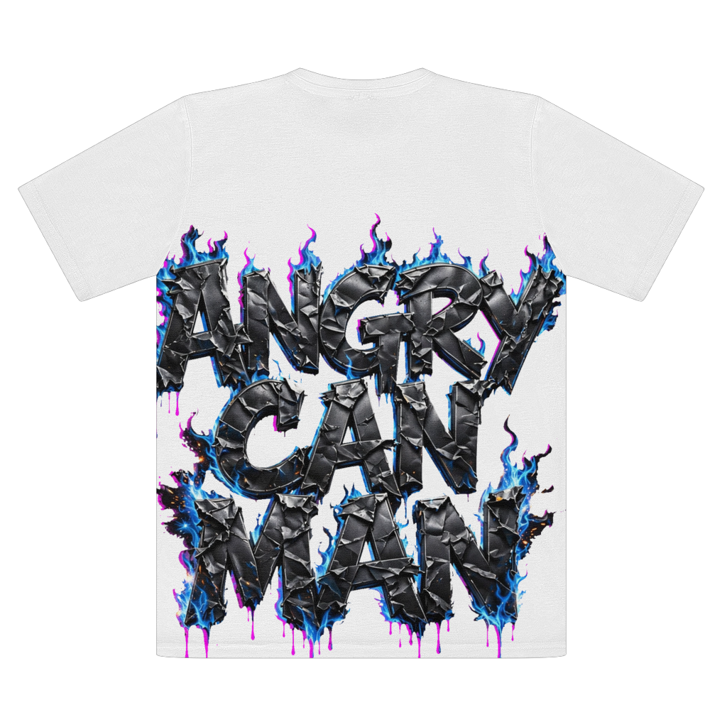 angry can man Premium Cut and Sew Sublimation Unisex T-Shirt