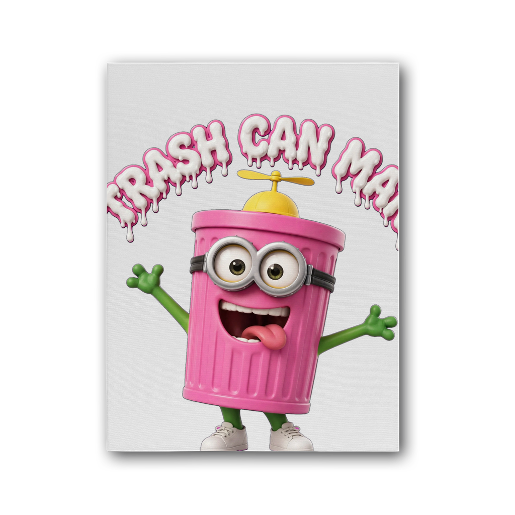 TRASH CAN MAN Premium Stretched Canvas