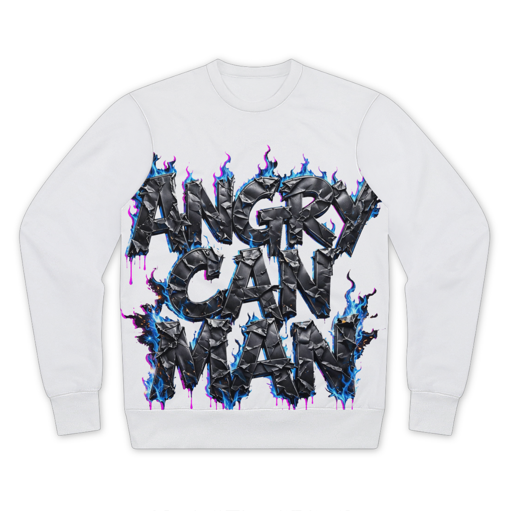 angry can man Performance Cut and Sew Sublimation Unisex Sweatshirt