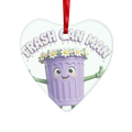 TRASH CAN MAN Glass Hanging Ornament