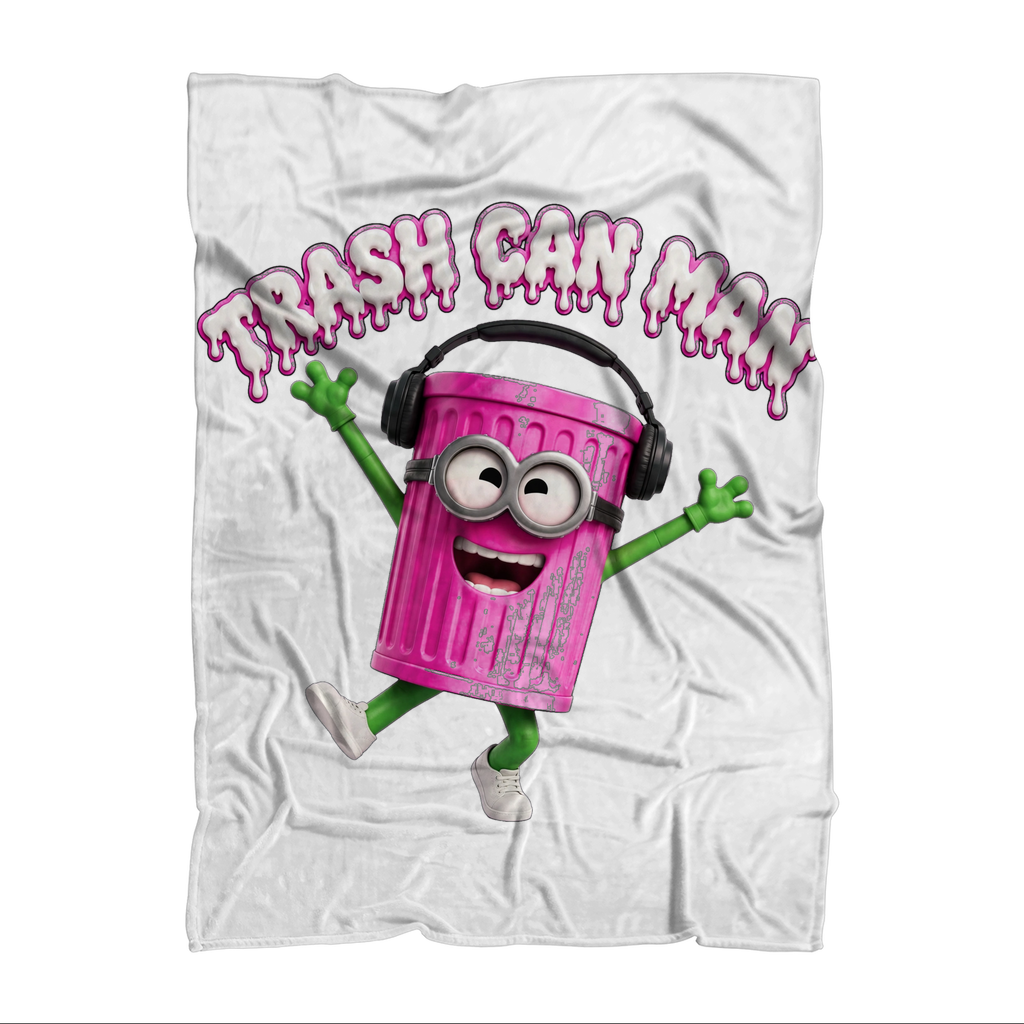 TRASH CAN MAN Sublimation Throw Blanket