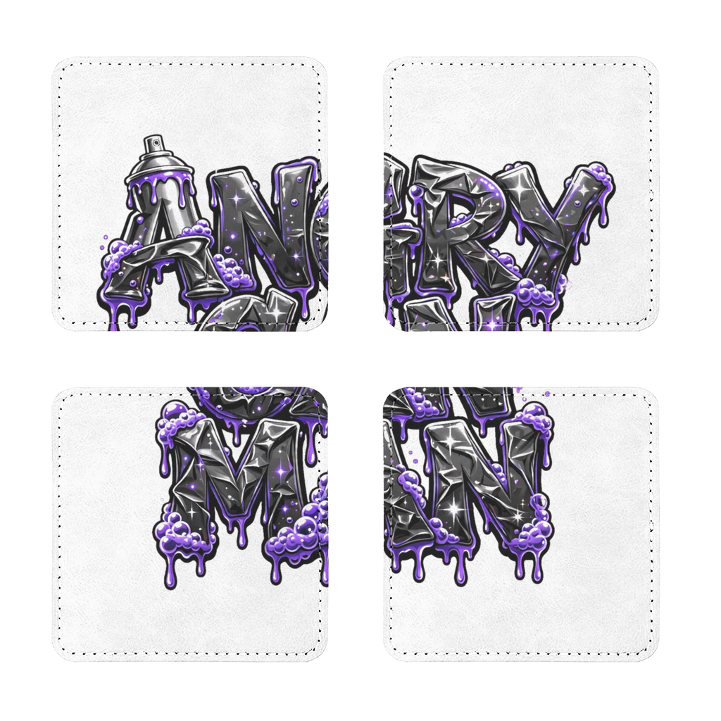 ANGRY CAN MAN 3.0 Sublimation Coasters Pack of Four