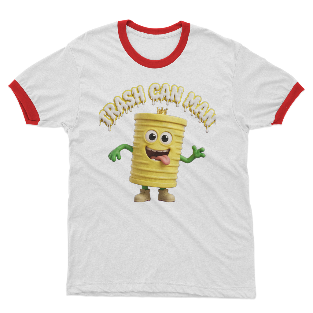 TRASH CAN MAN Adult Ringer T-Shirt