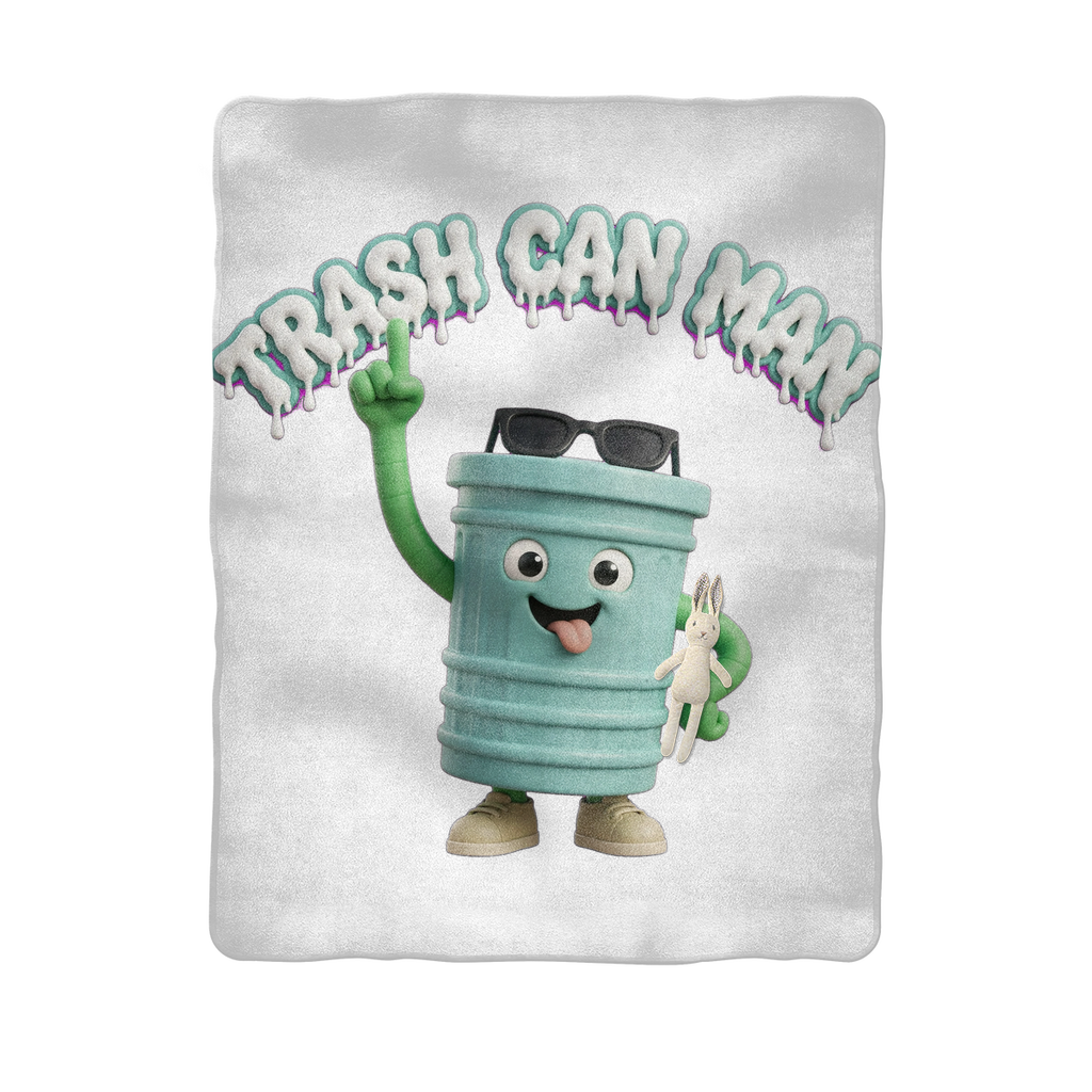 TRASH CAN MAN Sublimation Baby Blanket