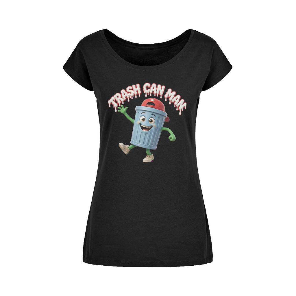 TRASH CAN MAN Wide Neck Womens T-Shirt XS-5XL