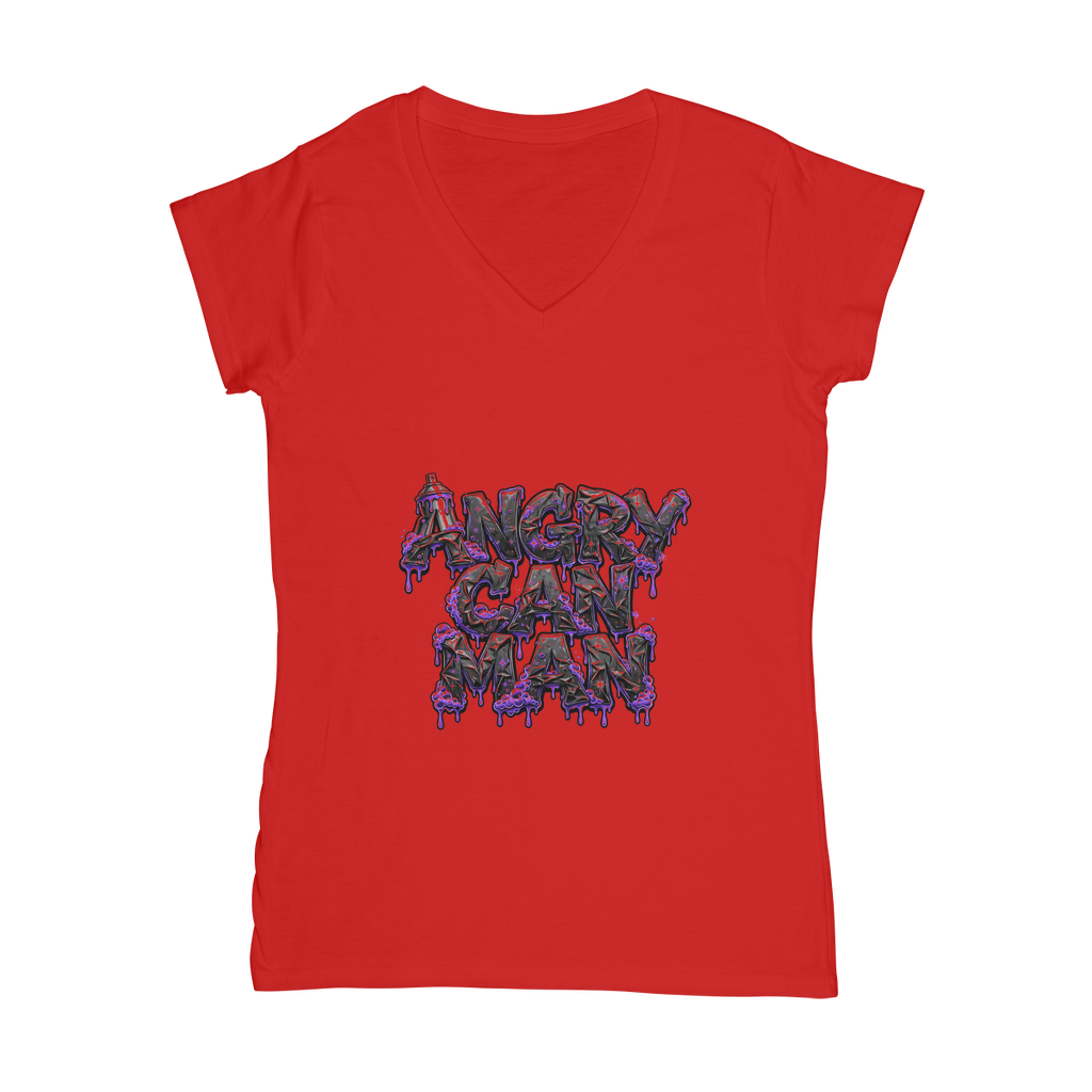 ANGRY CAN MAN 3.0 Classic Women's V-Neck T-Shirt