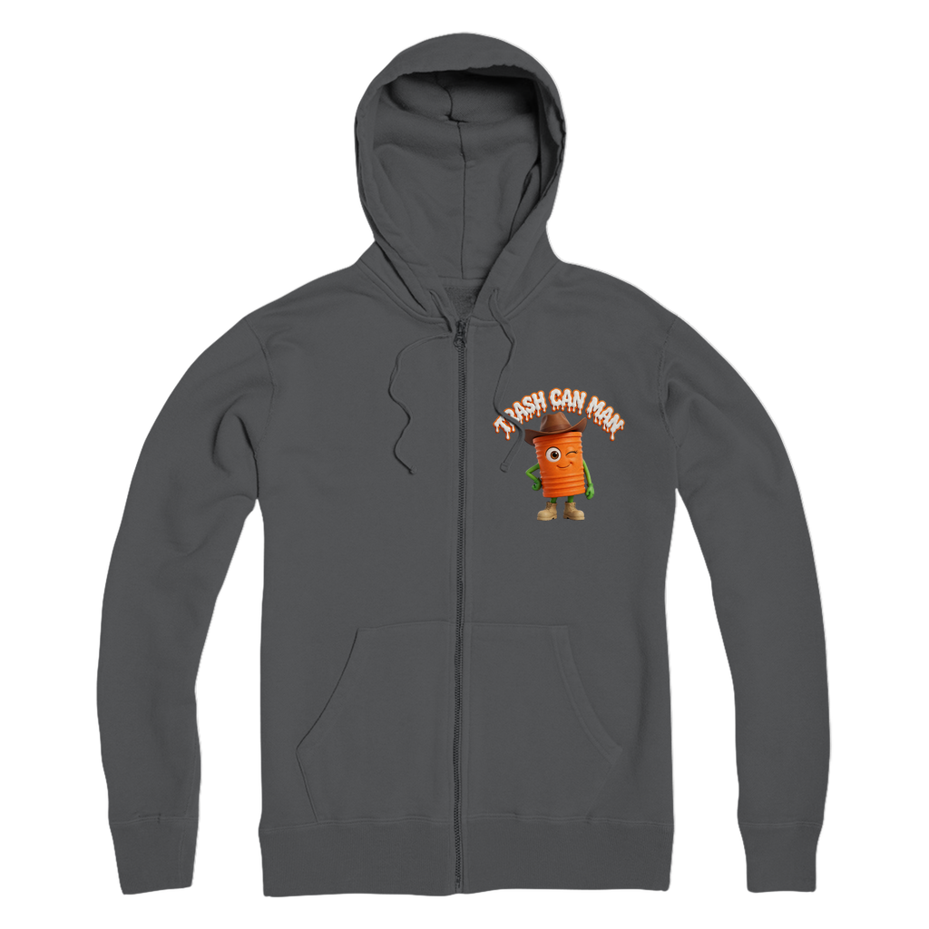 TRASH CAN MAN Premium Adult Zip Hoodie