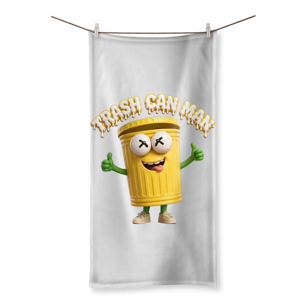 TRASH CAN MAN Sublimation All Over Towel