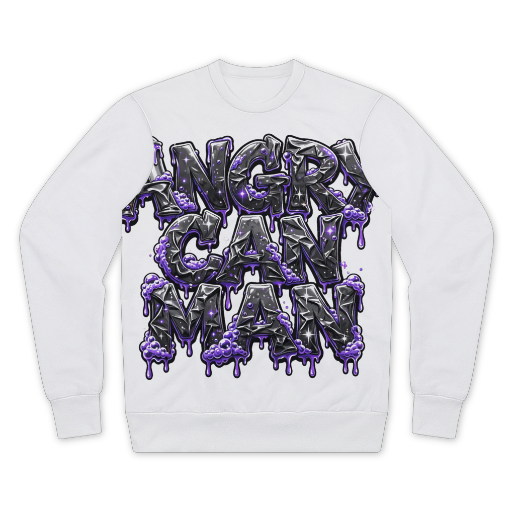 ANGRY CAN MAN 3.0 Premium Cut and Sew Sublimation Unisex Sweatshirt