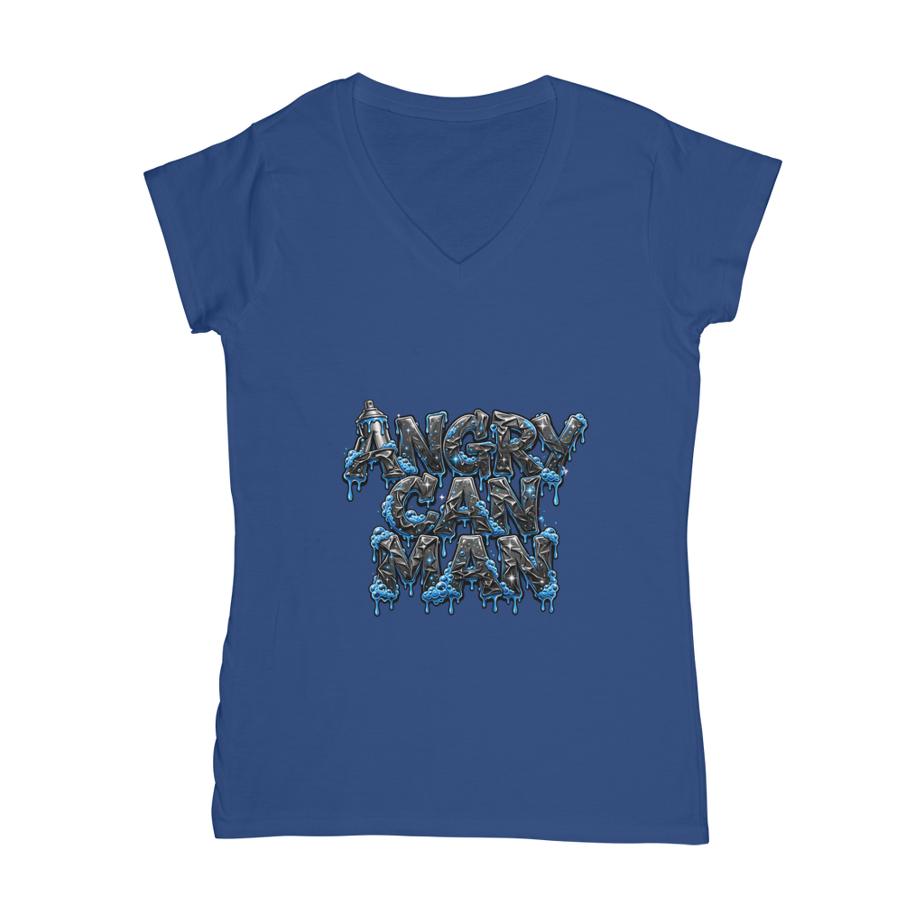 ANGRY CAN MAN 2.0 Classic Women's V-Neck T-Shirt