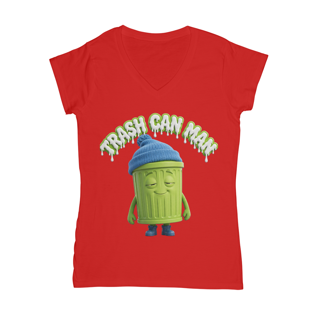 TRASH CAN MAN Classic Women's V-Neck T-Shirt