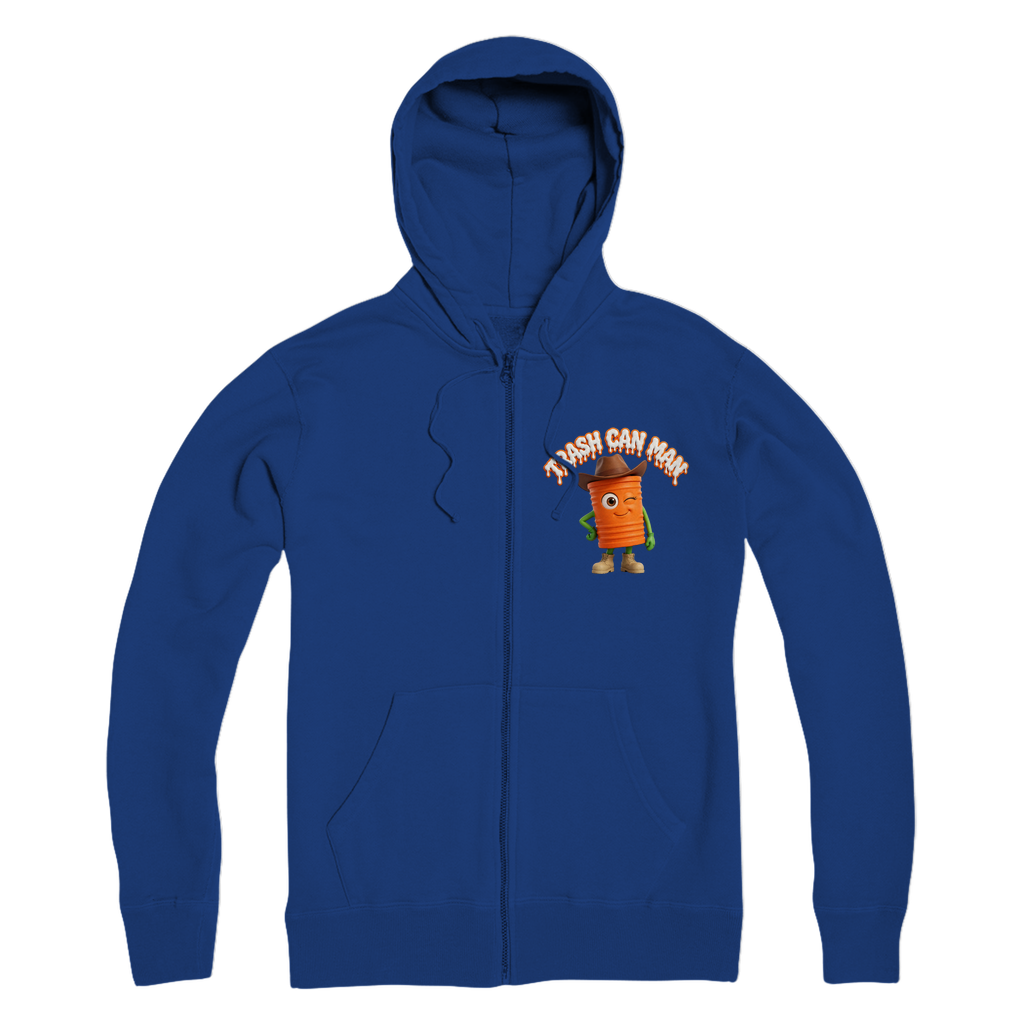TRASH CAN MAN Premium Adult Zip Hoodie