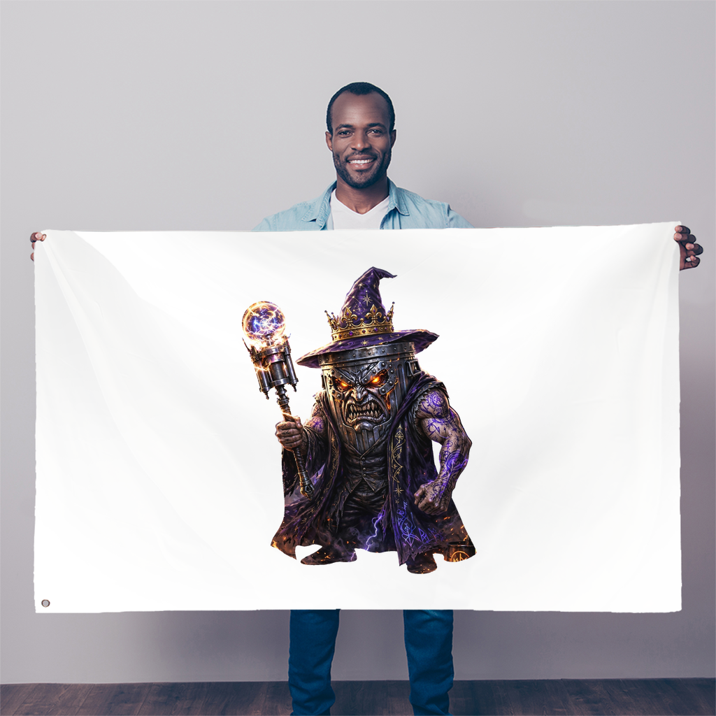 angry can man Sublimation Flag