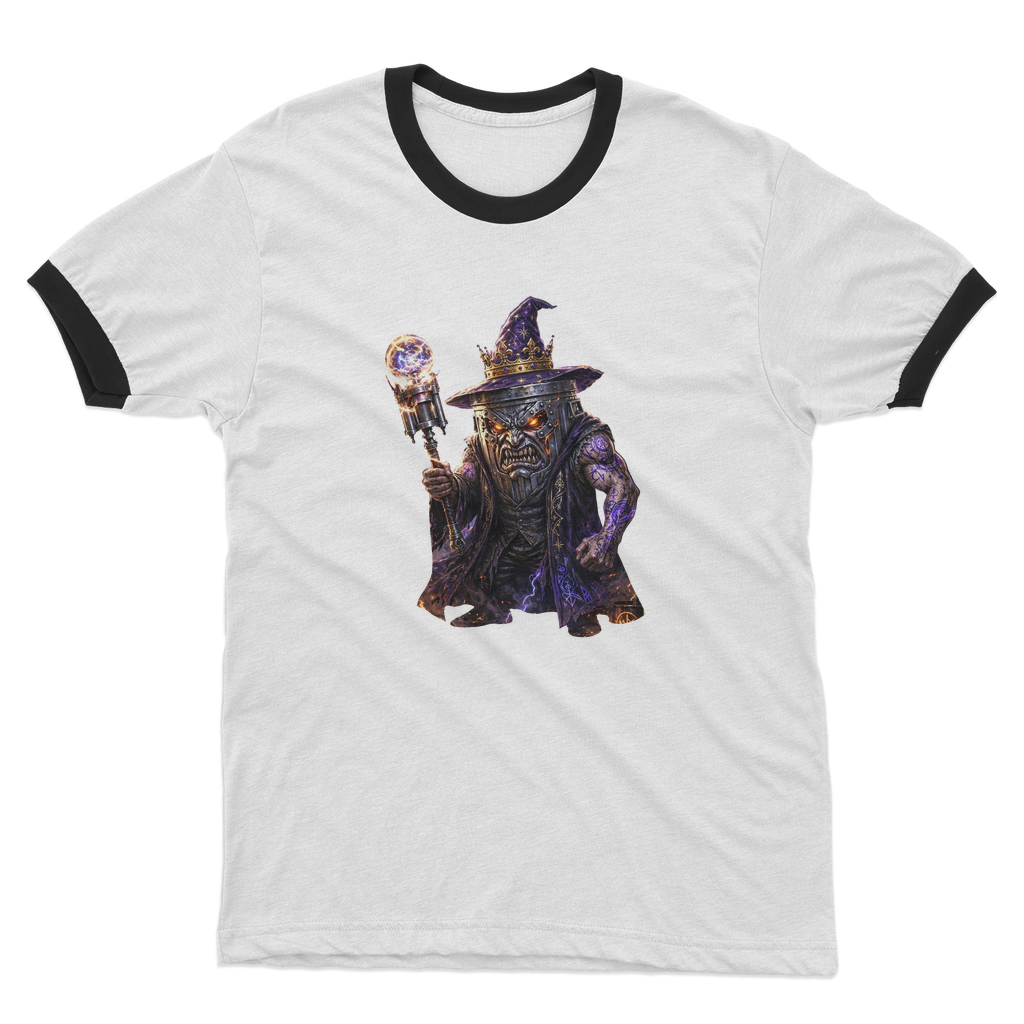angry can man Adult Ringer T-Shirt