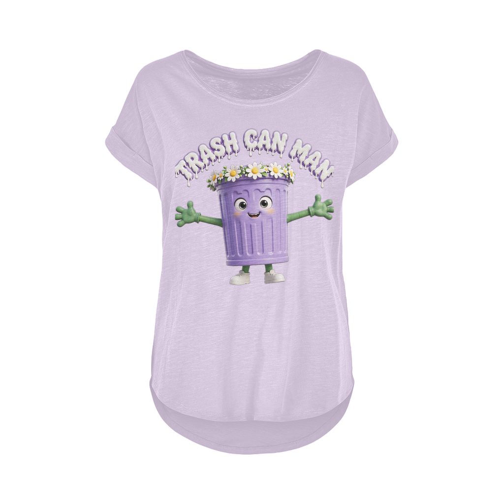 TRASH CAN MAN Women's Long Slub T-Shirt XS-5XL