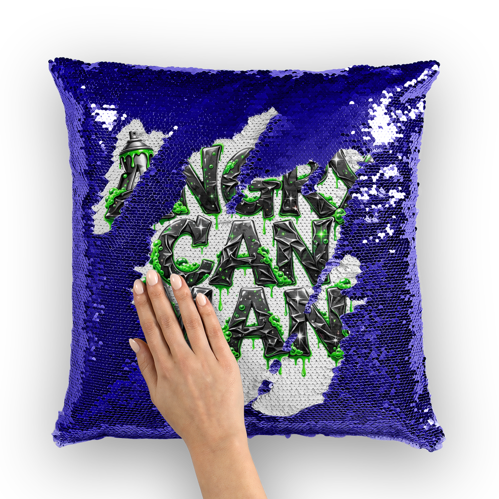ANGRY CAN MAN 2.0 Sequin Cushion Cover
