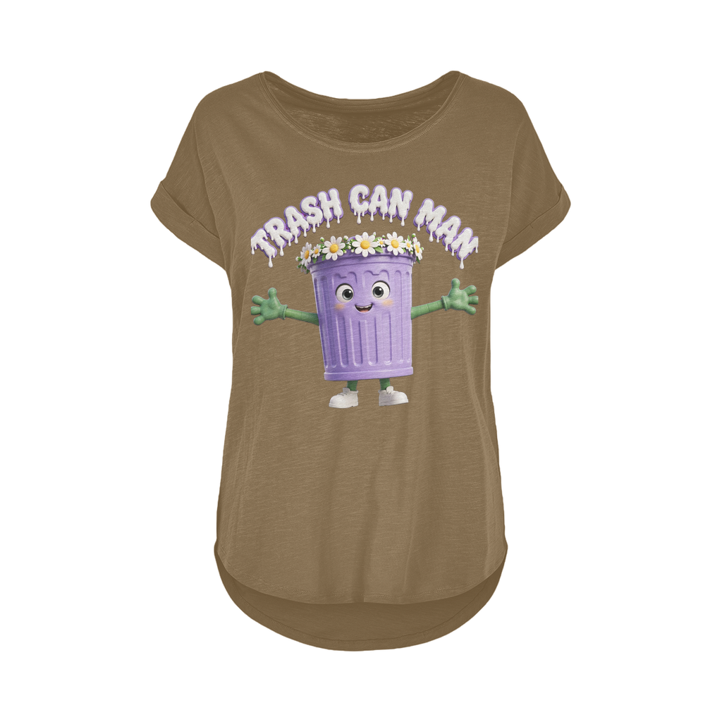 TRASH CAN MAN Women's Long Slub T-Shirt XS-5XL