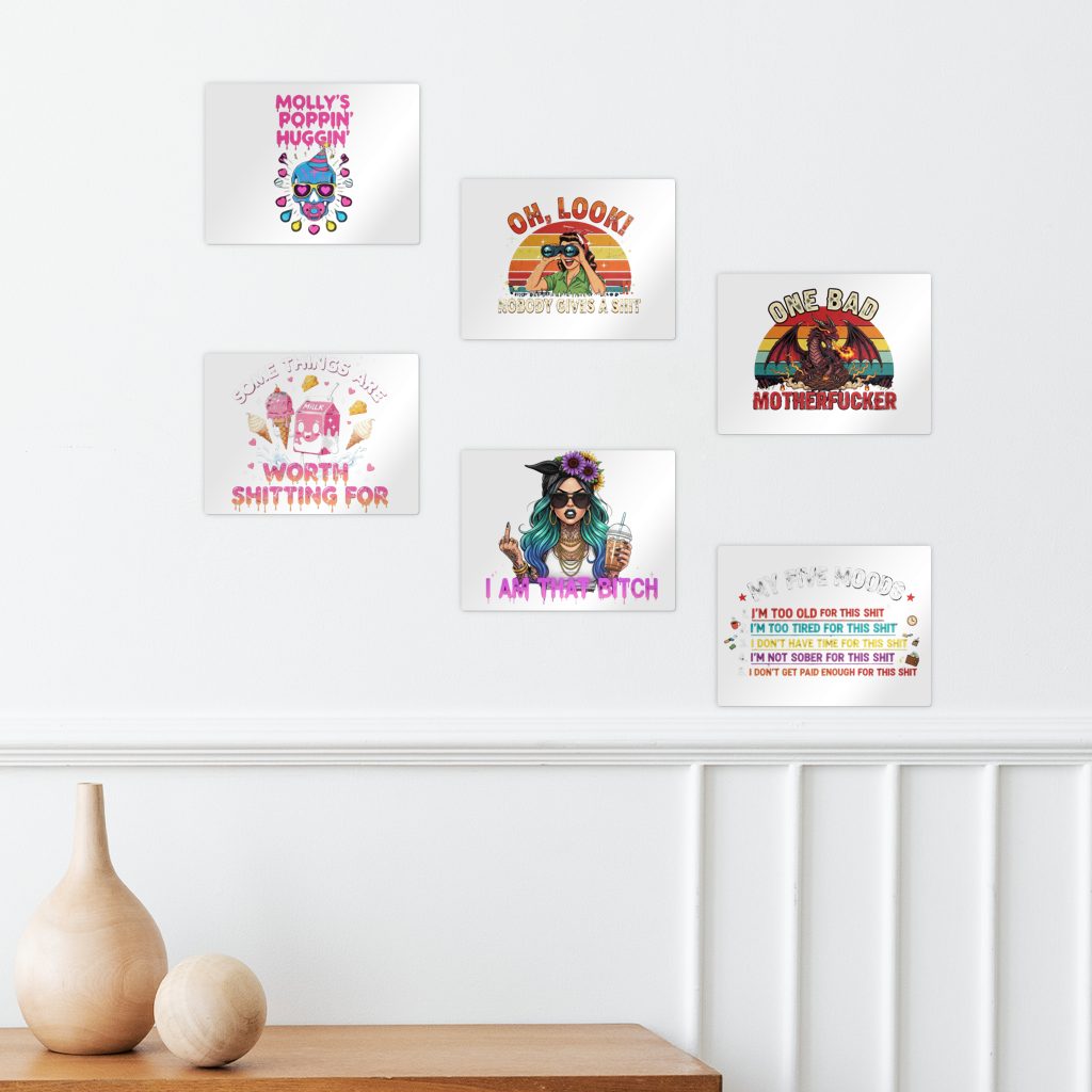 SARCASM 105 Rectangle Wall Tiles Set of 6