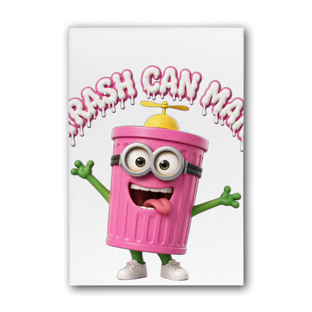 TRASH CAN MAN Premium Stretched Canvas
