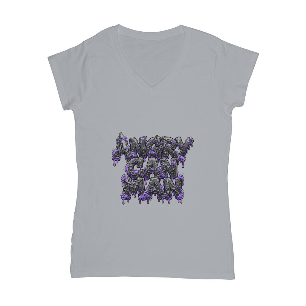 ANGRY CAN MAN 3.0 Classic Women's V-Neck T-Shirt