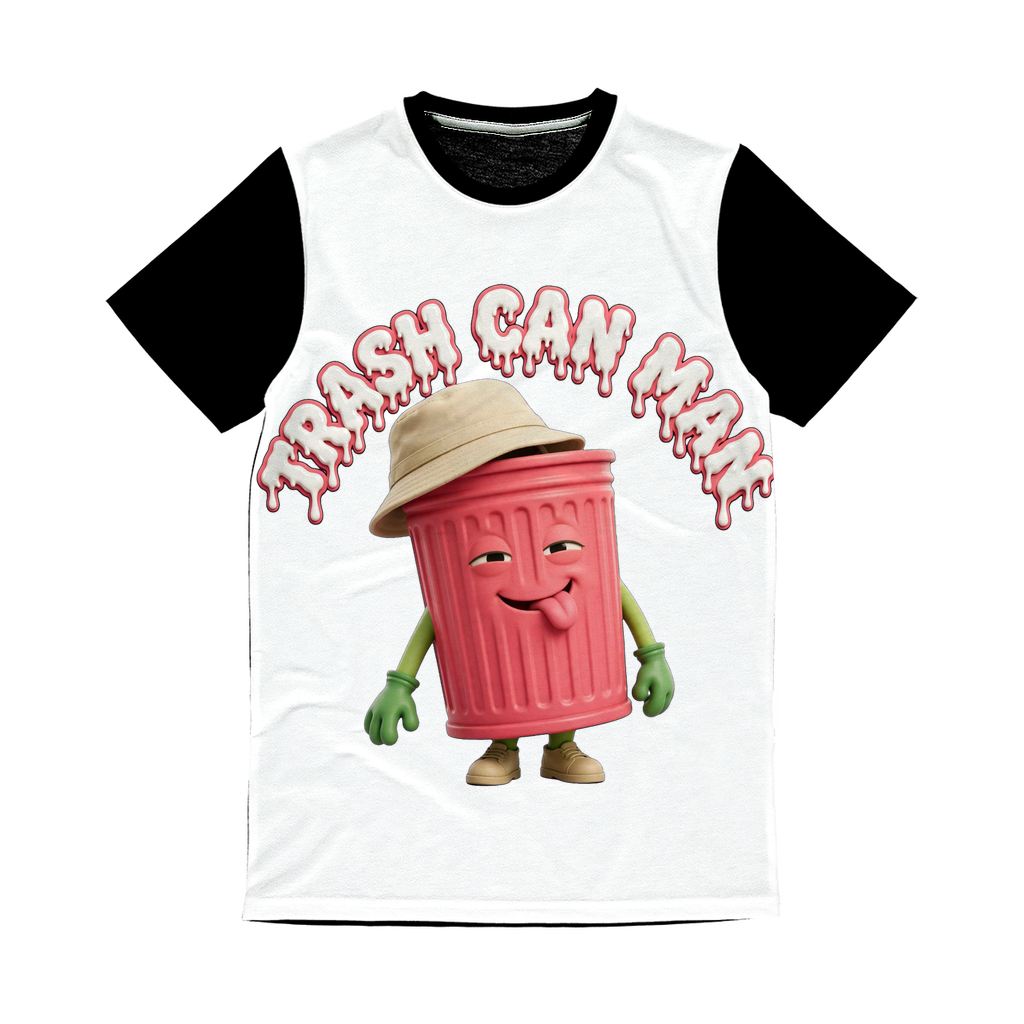 TRASH CAN MAN Classic Sublimation Panel T-Shirt