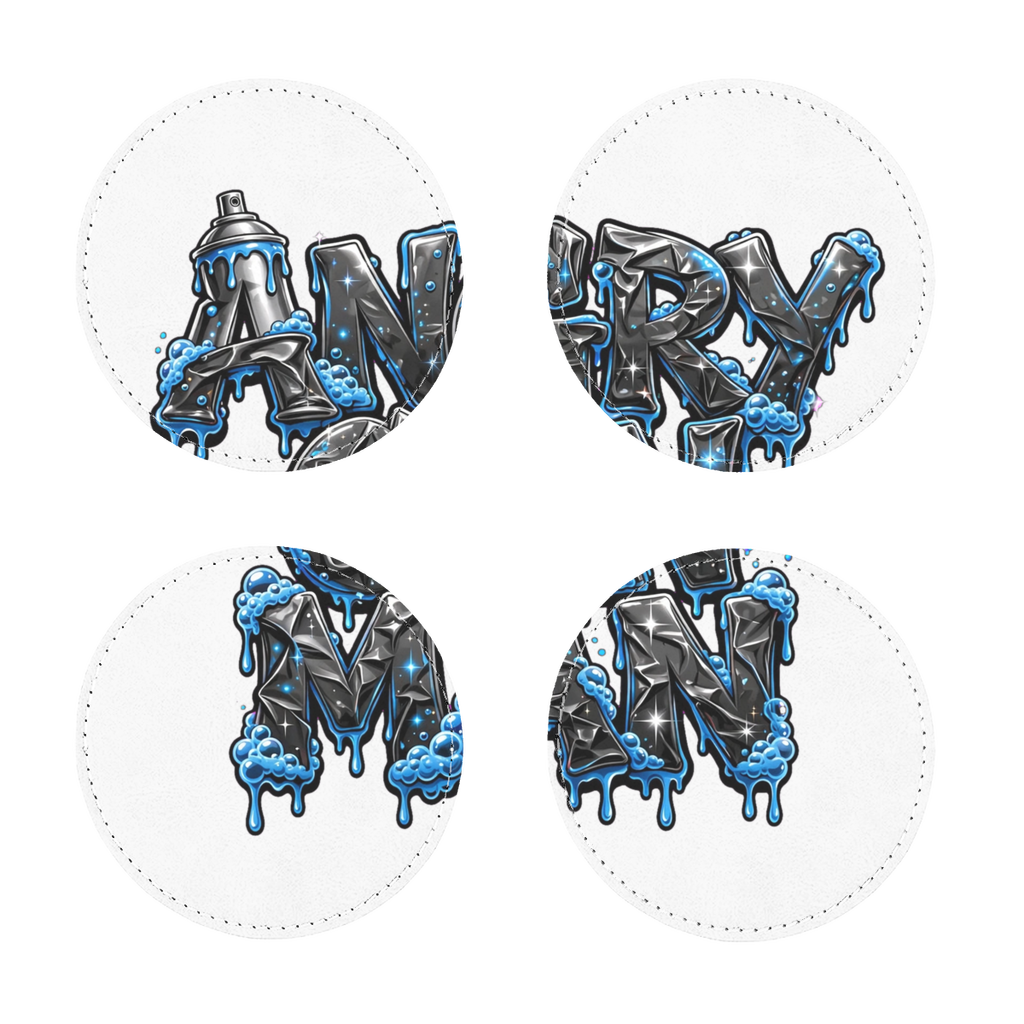 ANGRY CAN MAN 2.0 Sublimation Coasters Pack of Four