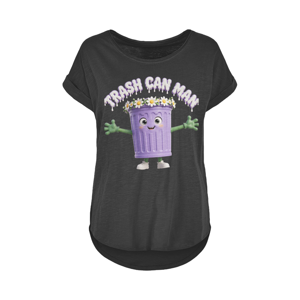 TRASH CAN MAN Women's Long Slub T-Shirt XS-5XL
