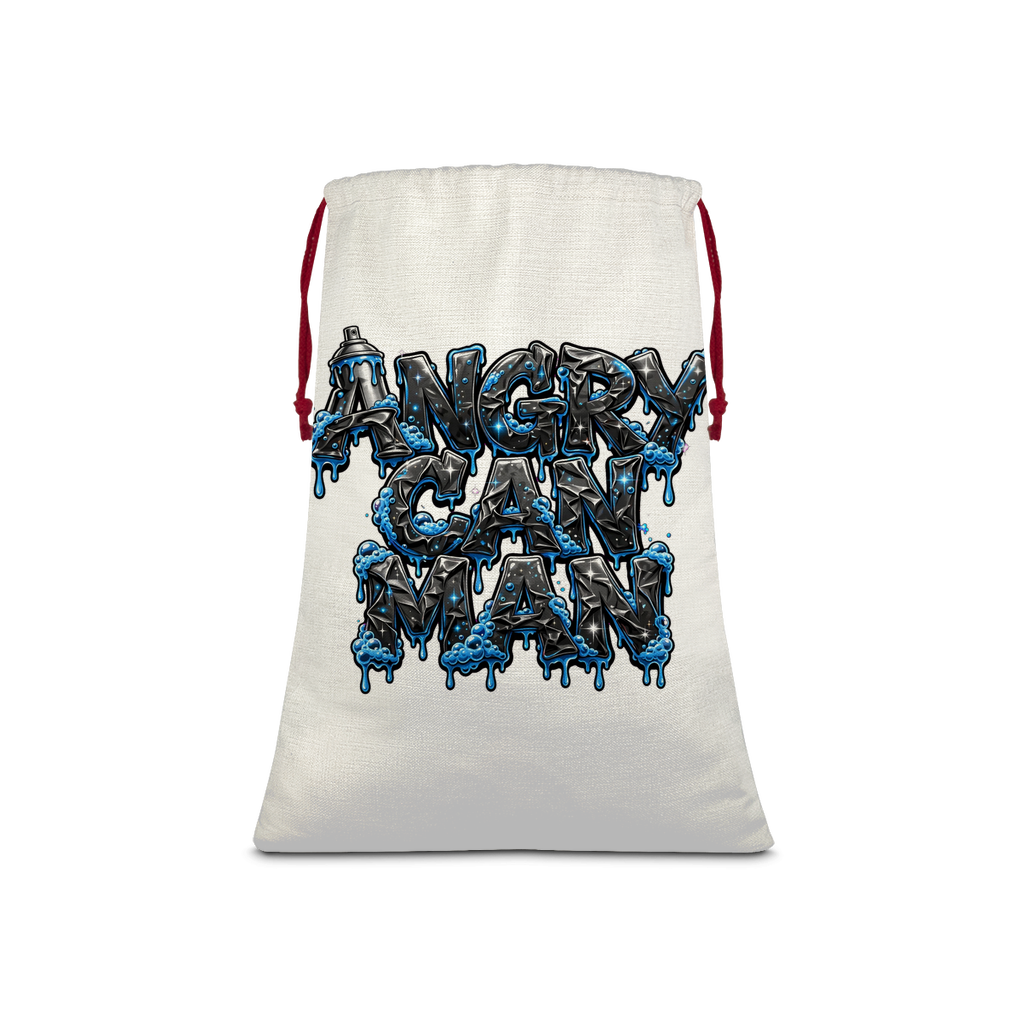 ANGRY CAN MAN 2.0 Sublimation Linen Drawstring Sack