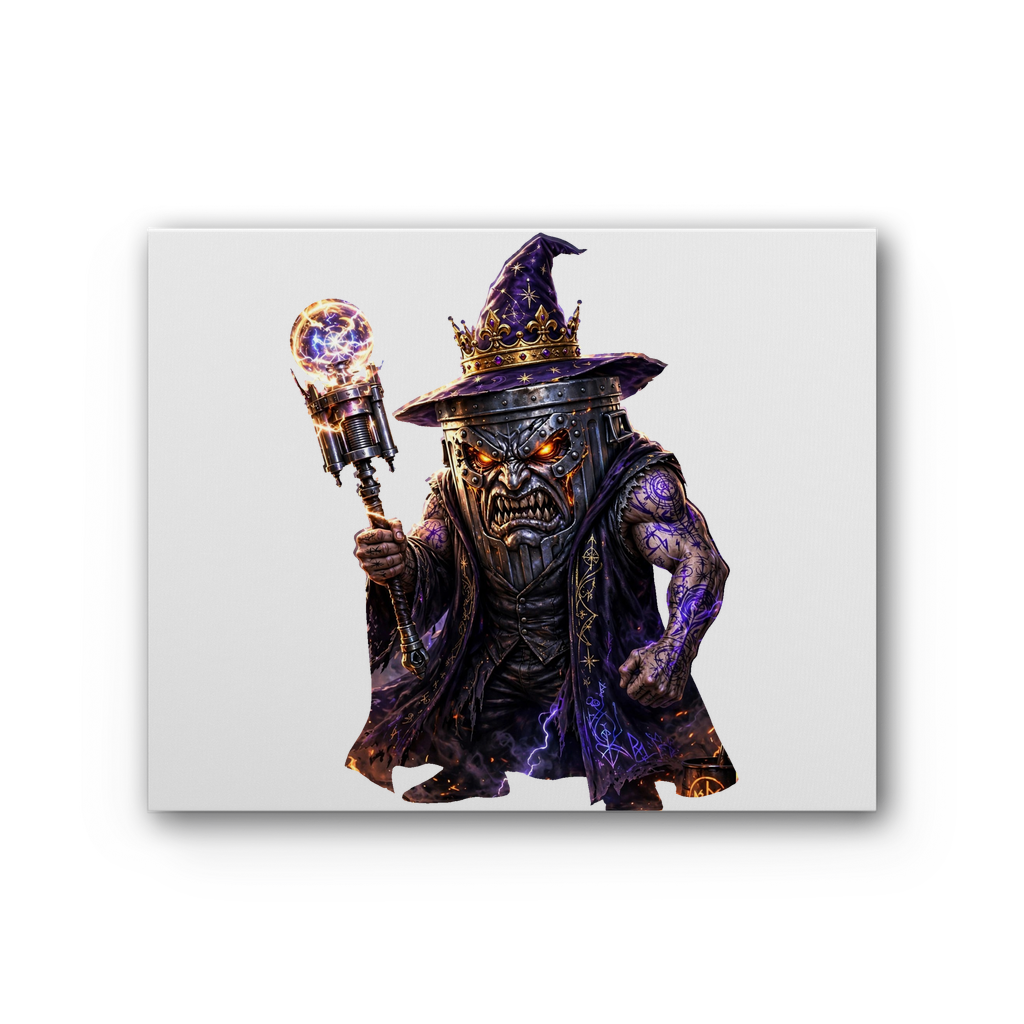 angry can man Premium Stretched Canvas