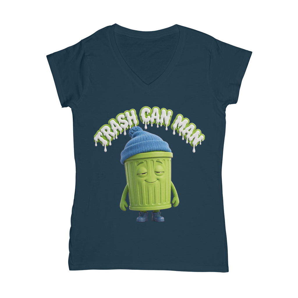 TRASH CAN MAN Classic Women's V-Neck T-Shirt