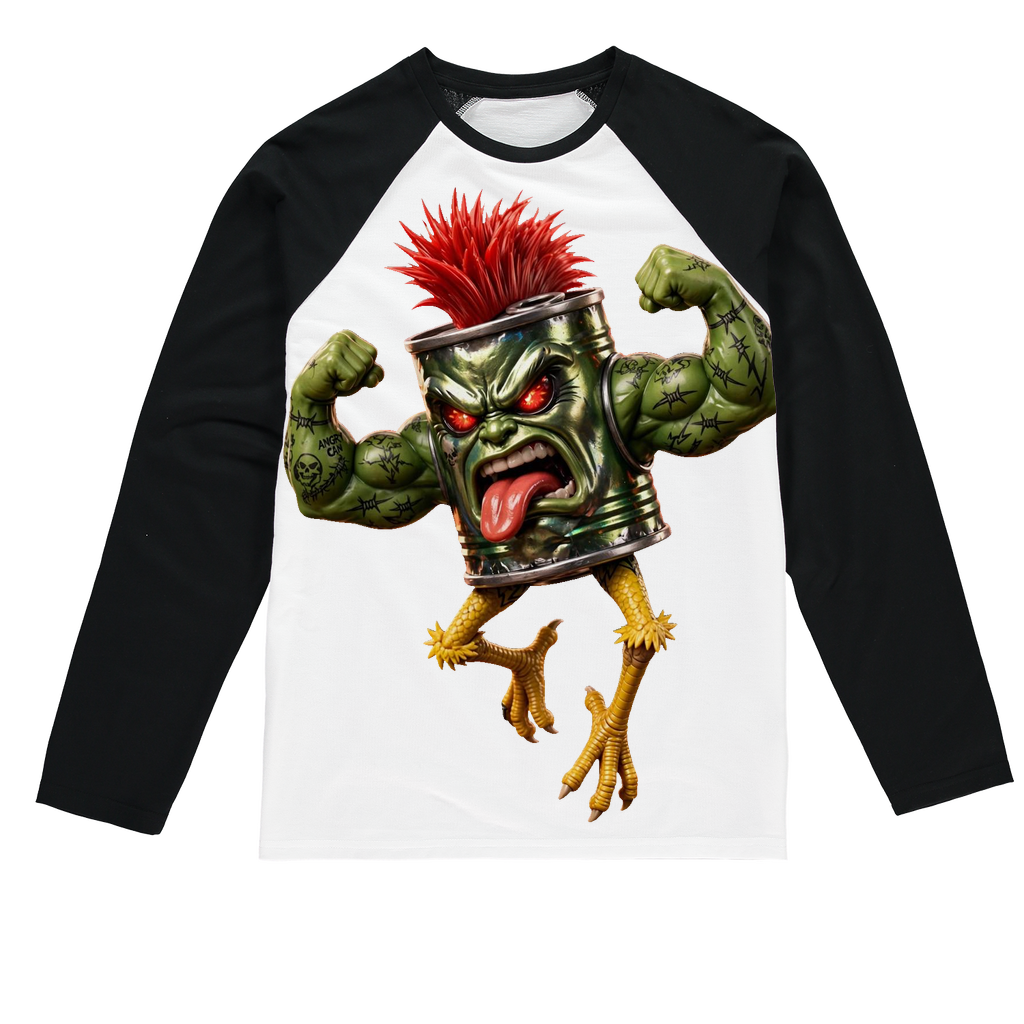 ANGRY CAN MAN 2.0 Sublimation Baseball Long Sleeve T-Shirt