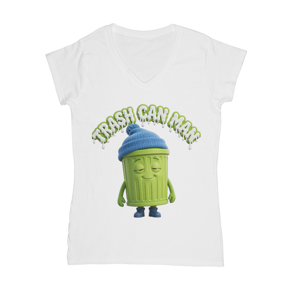 TRASH CAN MAN Classic Women's V-Neck T-Shirt