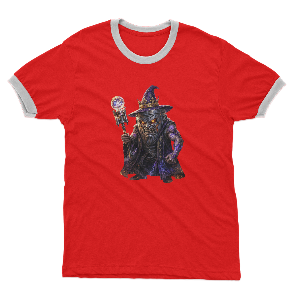 angry can man Adult Ringer T-Shirt